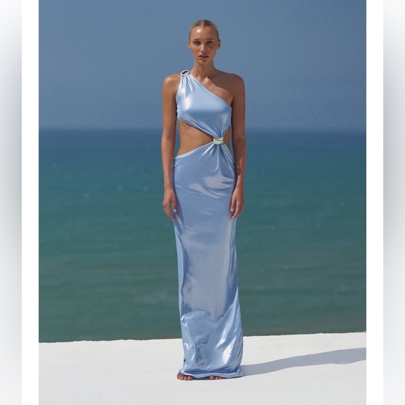 Baobab Collection Dresses & Skirts - Luna Llena cutout dress Baobab Collection Sky Blue One-Shoulder Gown,